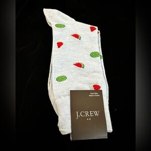 NWT J. Crew Blue Watermelon Socks